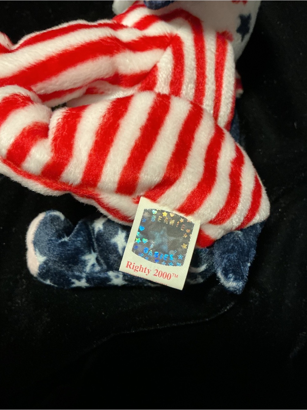 Ty Patriotic Elephant Plush - Red, White & Blue-Righty - Picture 3 of 4